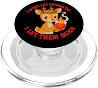 Design Mignon cerf en colère Let Them Burn PopSockets PopGrip pour MagSafe