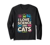 Design Mignon « I Love Science and Cats » Manche Longue