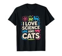 Design Mignon « I Love Science and Cats » T-Shirt