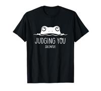 Design Minimal du mème Crapaud en Forme de Grenouille Qui Vous Juge silencieusement Curieux T-Shirt