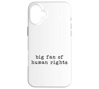 Design Minimaliste Audacieux pour l'autonomisation des Droits de l'homme Coque pour iPhone 16 Plus