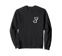 Design Minimaliste avec Deux Silhouettes de cœurs Sweatshirt