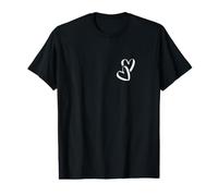 Design Minimaliste avec Deux Silhouettes de cœurs T-Shirt Graphique avec Valeur