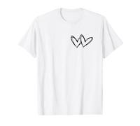 Design Minimaliste avec Deux Silhouettes de cœurs T-Shirt Graphique avec Valeur