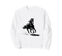 Design Minimaliste Cheval élégant Art équestre Sweatshirt