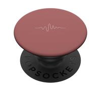 Design Minimaliste de fréquence Audio Sound Wave - Rose PopSockets PopGrip Adhésif