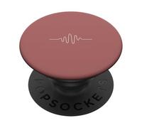 Design Minimaliste de fréquence Audio Sound Wave - Rose PopSockets PopGrip Adhésif