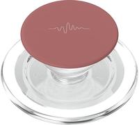 Design Minimaliste de fréquence Audio Sound Wave - Rose PopSockets PopGrip pour MagSafe