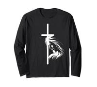 Design minimaliste de Jésus divin, cadeau d'art chrétien sacré Manche Longue