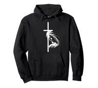 Design minimaliste de Jésus divin, cadeau d'art chrétien sacré Sweat à Capuche