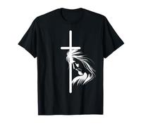 Design minimaliste de Jésus divin, cadeau d'art chrétien sacré T-Shirt