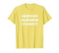 Design Minimaliste de Typographie de l'alphabet T-Shirt, Homme, Citron, L