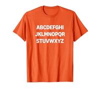 Design Minimaliste de Typographie de l'alphabet T-Shirt, Homme, Orange, XXL