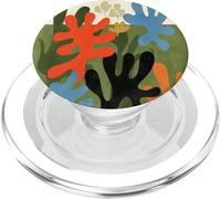 Design Moderne de Formes abstraites botaniques du Milieu du siècle PopSockets PopGrip pour MagSafe