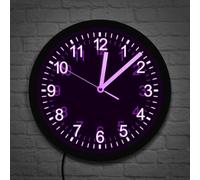 Design Moderne Éclairage LED Horloge Murale Mécanisme Silencieux Acrylique Lumineux LED Bord éclairé Horloge Murale Salon Applique Murale Art