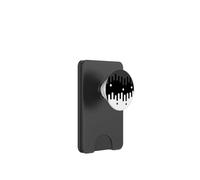Design Moderne Noir Abstrait Lignes fluides PopSockets PopWallet pour MagSafe