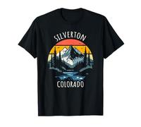 Design montagnard rétro de Silverton, Colorado, États-Unis T-Shirt