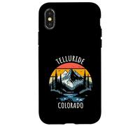 Design montagnard rétro de Telluride, Colorado, États-Unis Coque pour iPhone X/XS