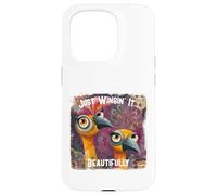 Design motivant Just Wingin It Magnifiquement Positif Coque pour iPhone 15 Pro