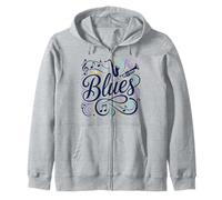 Design Musical Blues Sweat à Capuche