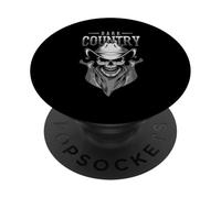 Design Musique de Campagne ou Country Sombre PopSockets PopGrip Adhésif