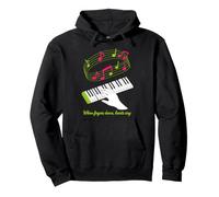 Design Musique Piano - Où Les Doigts Dansent Les cœurs chantent Sweat à Capuche