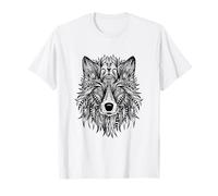 Design Mystique Tribal Loup Mandala Gardien Spirituel T-Shirt