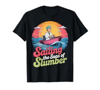 Design Nautique rétro « Sailing The Seas of Slumber » T-Shirt
