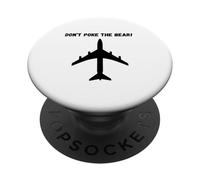 Design Never Poke The Bear Fighter Jet pour Les Fans d'aviation PopSockets PopGrip Adhésif