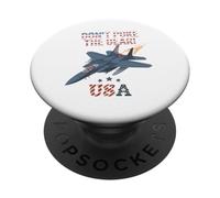 Design Never Poke The Bear Fighter Jet pour Les Fans des États-Unis PopSockets PopGrip Adhésif