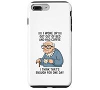 Design Old Man I Woke Up Got Out of Bed and Had Coffee Coque pour iPhone 7 Plus/8 Plus