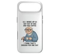 Design Old Man I Woke Up Got Out of Bed and Had Coffee Coque pour iPhone Air