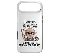 Design Old Man I Woke Up Got Out of Bed and Had Coffee Coque pour iPhone Air