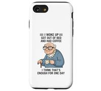 Design Old Man I Woke Up Got Out of Bed and Had Coffee Coque pour iPhone SE (2020) / 7/8