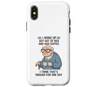 Design Old Man I Woke Up Got Out of Bed and Had Coffee Coque pour iPhone X/XS