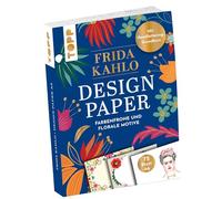 Design Paper Frida Kahlo A6. Avec cours de base de lettrage à la main. 75 papiers à motifs (DIN A6, 220 g/m²), en 25 designs, 16 pages de cours de base de lettrage à la main, couverture souple