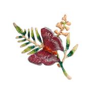 Design papillon vif - Broche en métal résistant à la corrosion - Accessoire de mode pour tenues et robes - Décoration florale faite à la main, Einheitsgröße, comme décrit