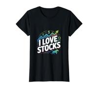 Design passionné de marché boursier I Love Stocks T-Shirt Graphique avec Valeur