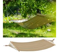 Canapé suspendu bois mat surface canapé salon de jardin terrasse beige L 280 cm 100kg