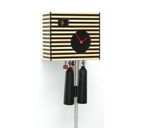 Désign pendule à coucou Style Bauhaus, noir, 8 jours