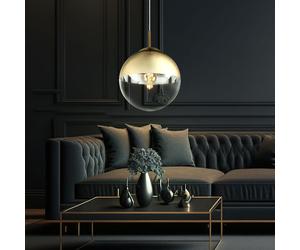 Design Pendule Plafonnier Boule De Verre Salon Salle À Manger Luminaire Suspendu Or Globo 15856