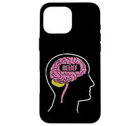 Design pensé « Belief Brain Power » Coque pour iPhone 16 Pro Max