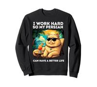 Design perse Amusant pour Amoureux des Chats Sweatshirt