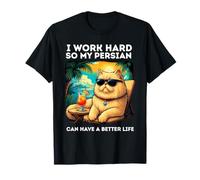 Design perse Amusant pour Amoureux des Chats T-Shirt