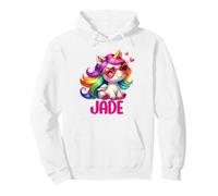 Design personnalisé avec nom de Licorne en Jade Sweat à Capuche