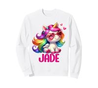 Design personnalisé avec nom de Licorne en Jade Sweatshirt