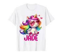 Design personnalisé avec nom de Licorne en Jade T-Shirt