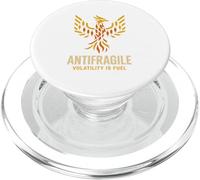 Design phénix antifragile avec Citation Volatility is Fuel PopSockets PopGrip pour MagSafe