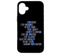Design philosophique de l'acronyme de la Loi Naturelle Coque pour iPhone 16 Plus