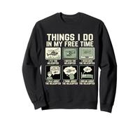 Design Pilote d'hélicoptère pour Casque et Carte SIM de vol Sweatshirt